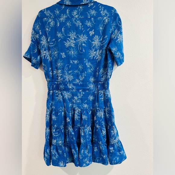 NWOT Sandro Pernille Palm Print Linen Dress Size 38/Medium. - Picture 4 of 10